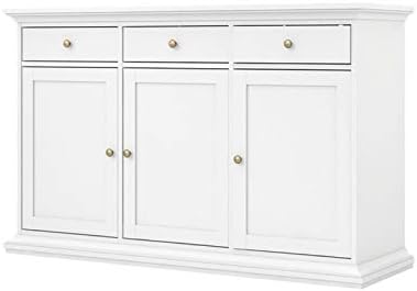 White 3 Door 3 Drawer Sideboard Cabinet V63332