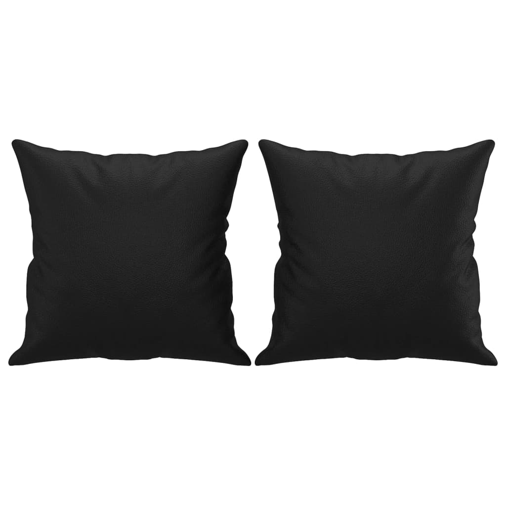 Black 47.2" Faux Leather 2-Seater Sofa R19902