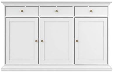 White 3 Door 3 Drawer Sideboard Cabinet V63332