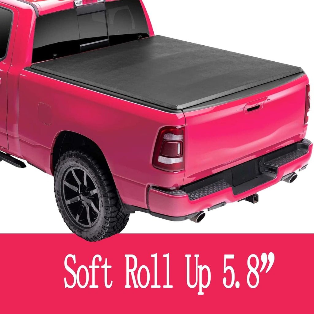 Soft Roll Up Truck Bed Tonneau Cover for 5.8' Bed Pickup Y11973