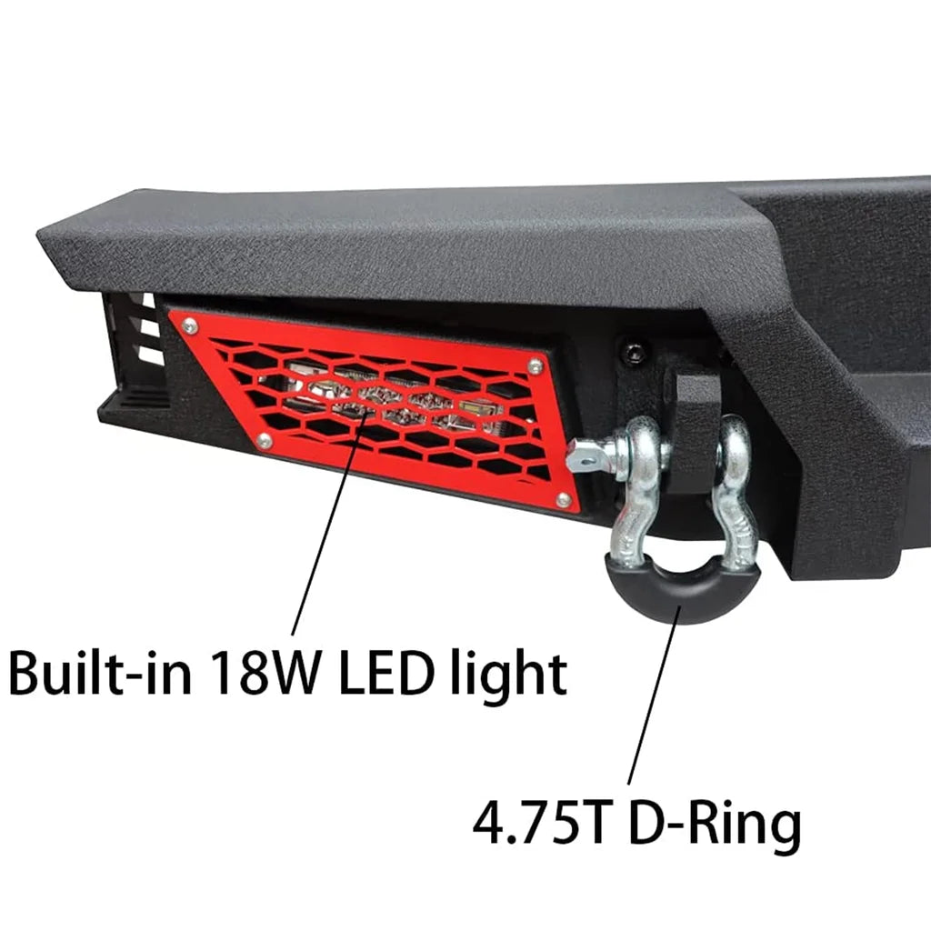 Front & Rear Bumper Combos with Winch Plate LED Work Lights C26762