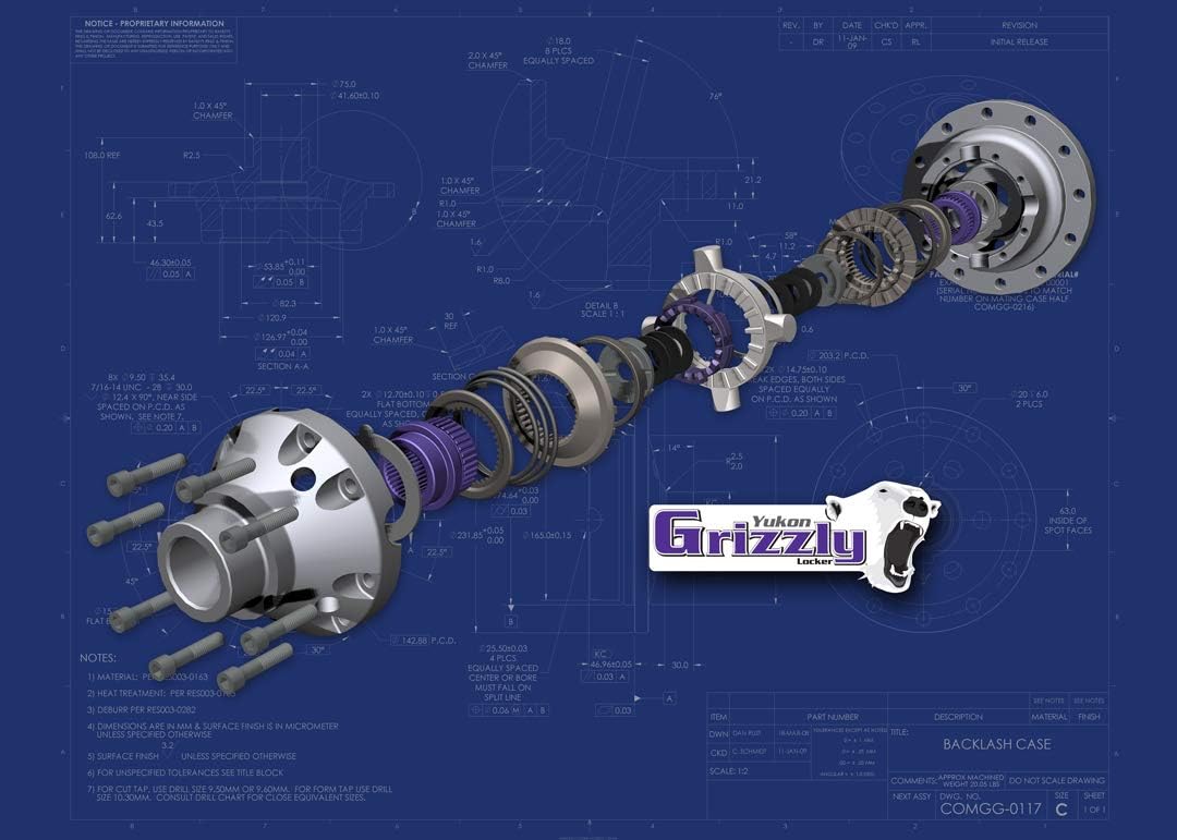 Grizzly Locker for Dana 44, 30 Spline X779278