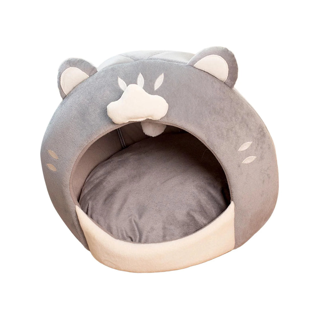 Kittens Cat Bed Covered Cat House with Plush Ball Inner Cushion W825