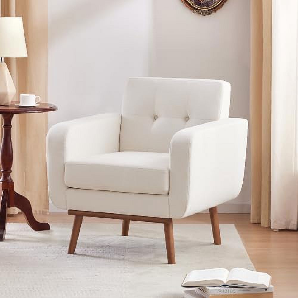 Fabric Accent Chair Button Tufted Upholstered Arm Chair P21155