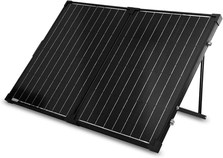 100 Watt 12 Volt Monocrystalline Foldable 2Pcs 50W Solar Panel Suitcase with Waterproof 20A Charger Controller R99772