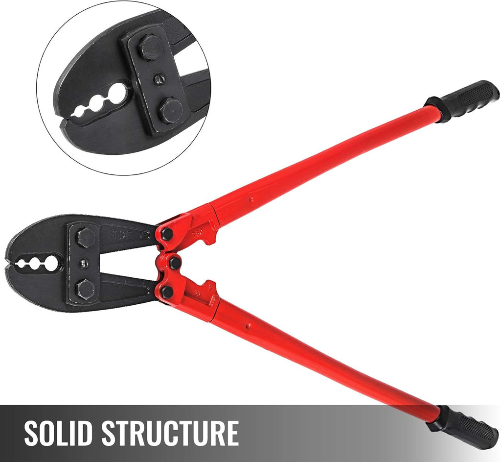 Hand Swager Crimper 30 Inch Swaging Tool for 5/32" 1/4" 5/16" Wire Rope B429