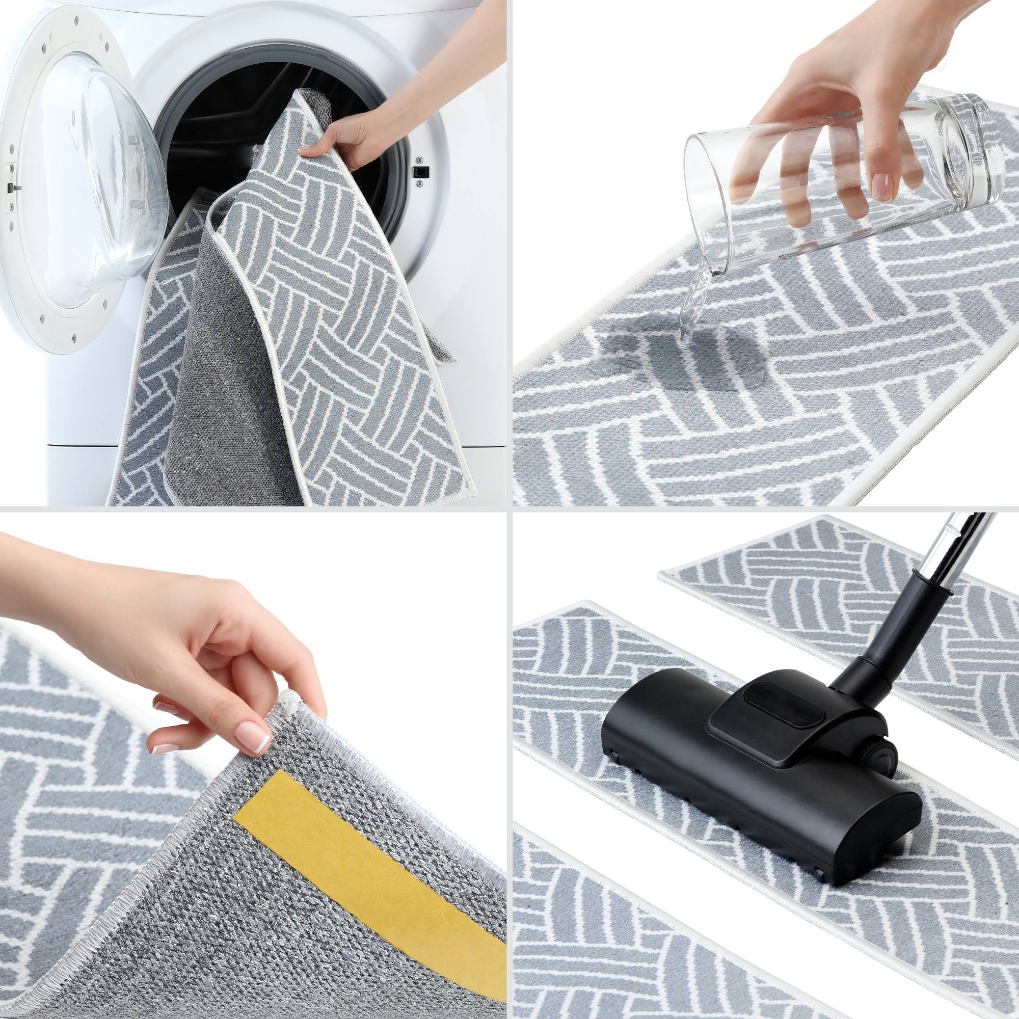 70% Cotton Anti-Slip Stair Treads with Double Adhesive Tape Y7447
