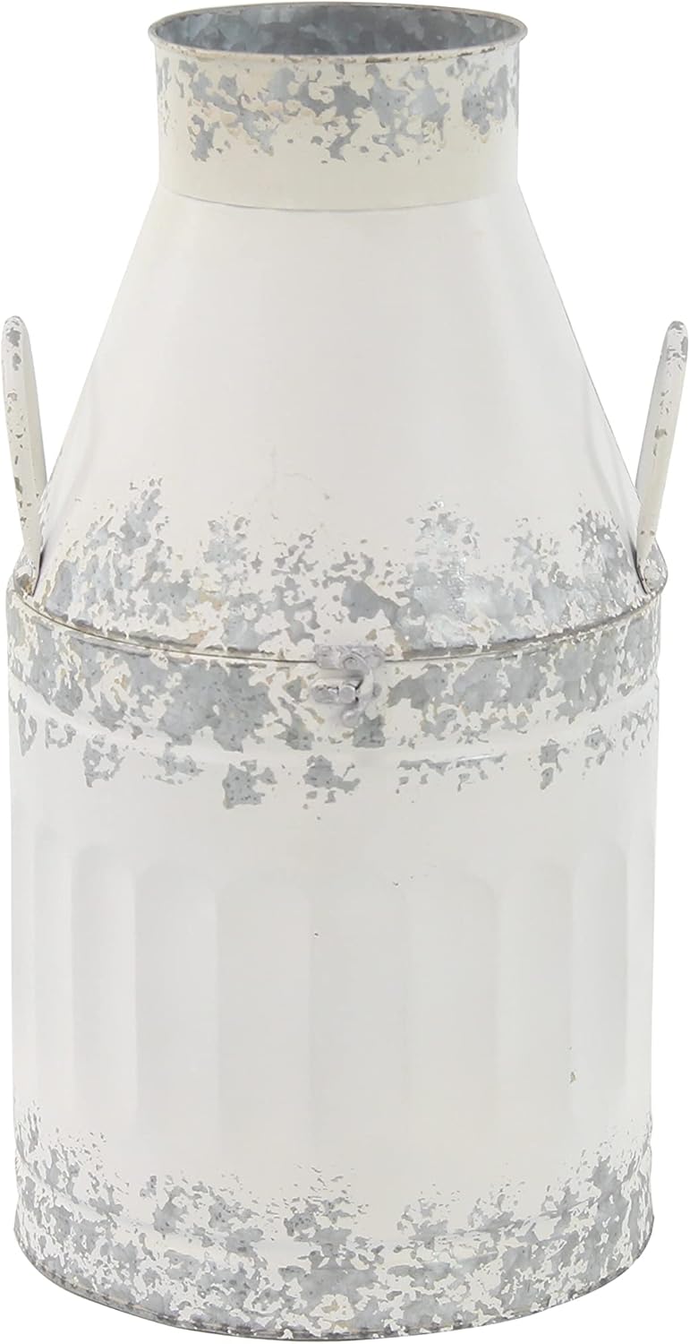 White Decorative Milk Can A187665
