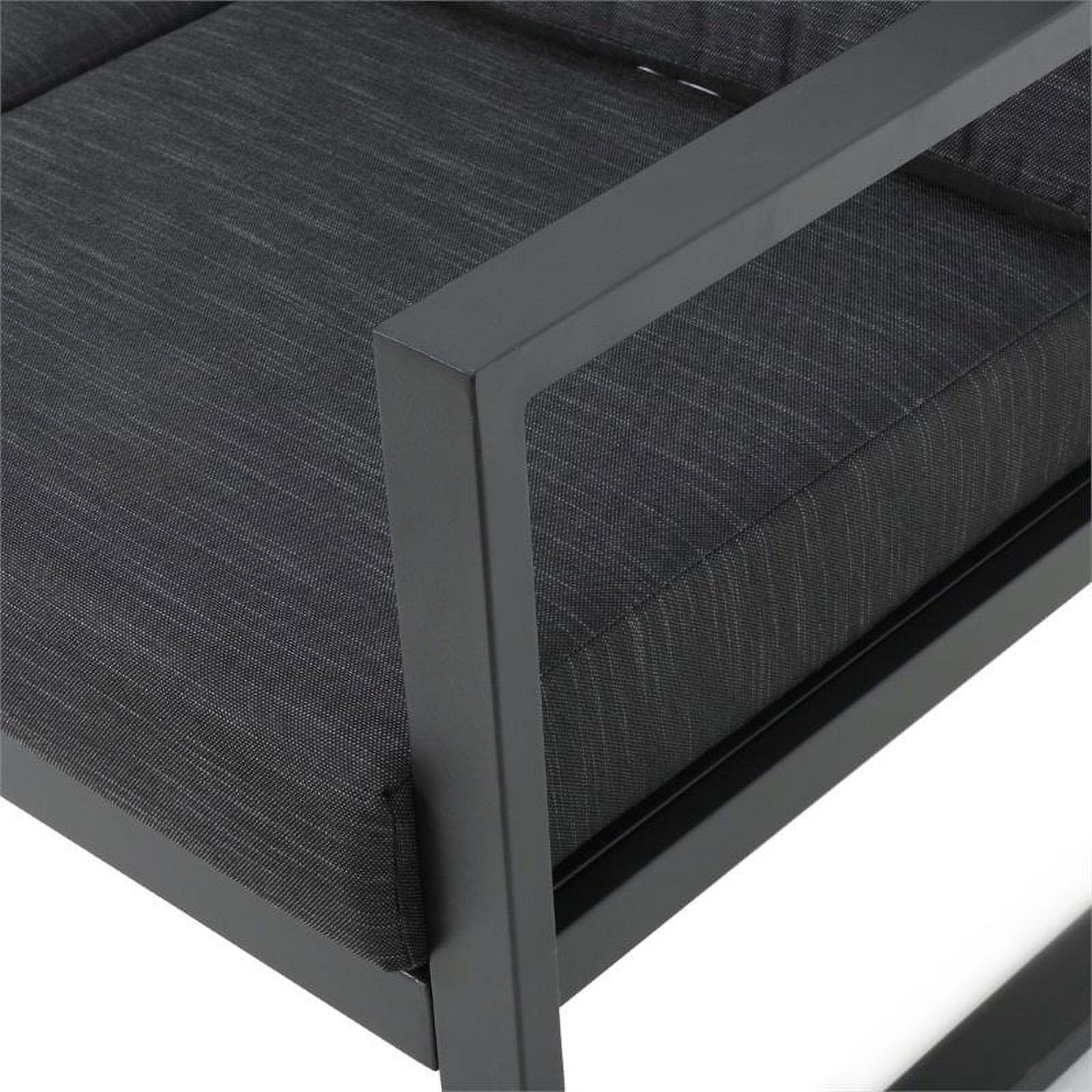 12-Piece Outdoor Aluminum Sectional Sofa Set in Black B56457