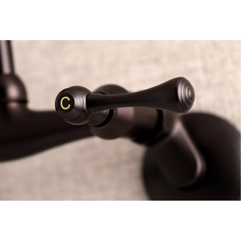 Oil Rubbed Bronze Adjustable Center Wall Mount Laundry Faucet T83709