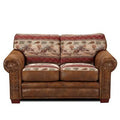 Rust Red Microfiber Round Arm Loveseat G83210
