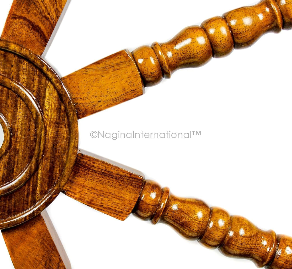 Nautical Decor Wooden Ship Wheel J1583