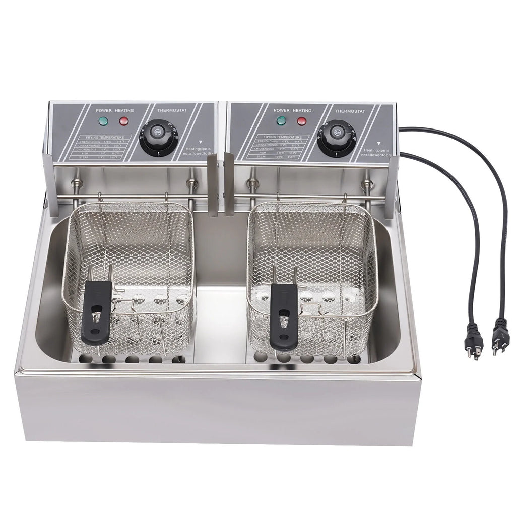 12L 5000W Commercial Electric Countertop Deep Fryer W143