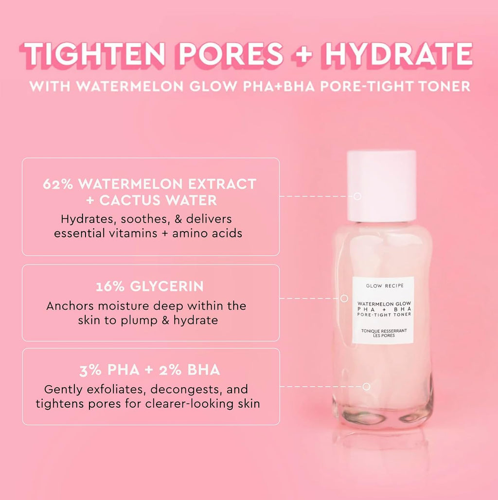 Watermelon PHA + BHA Facial Pore Toner (40 ml) + Niacinamide Dew Drops Brightening Serum (40 ml) + AHA Anti Aging Sleeping Mask (60 ml) V66913