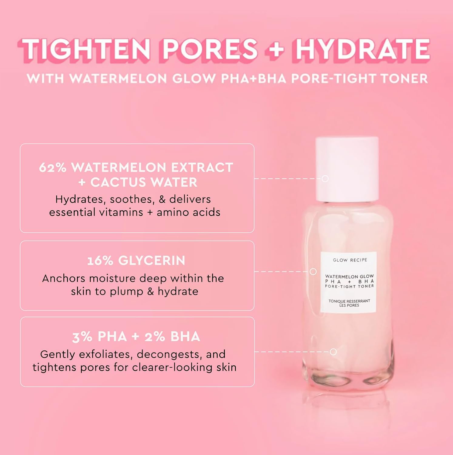 Watermelon PHA + BHA Facial Pore Toner (40 ml) + Niacinamide Dew Drops Brightening Serum (40 ml) + AHA Anti Aging Sleeping Mask (60 ml) V66913