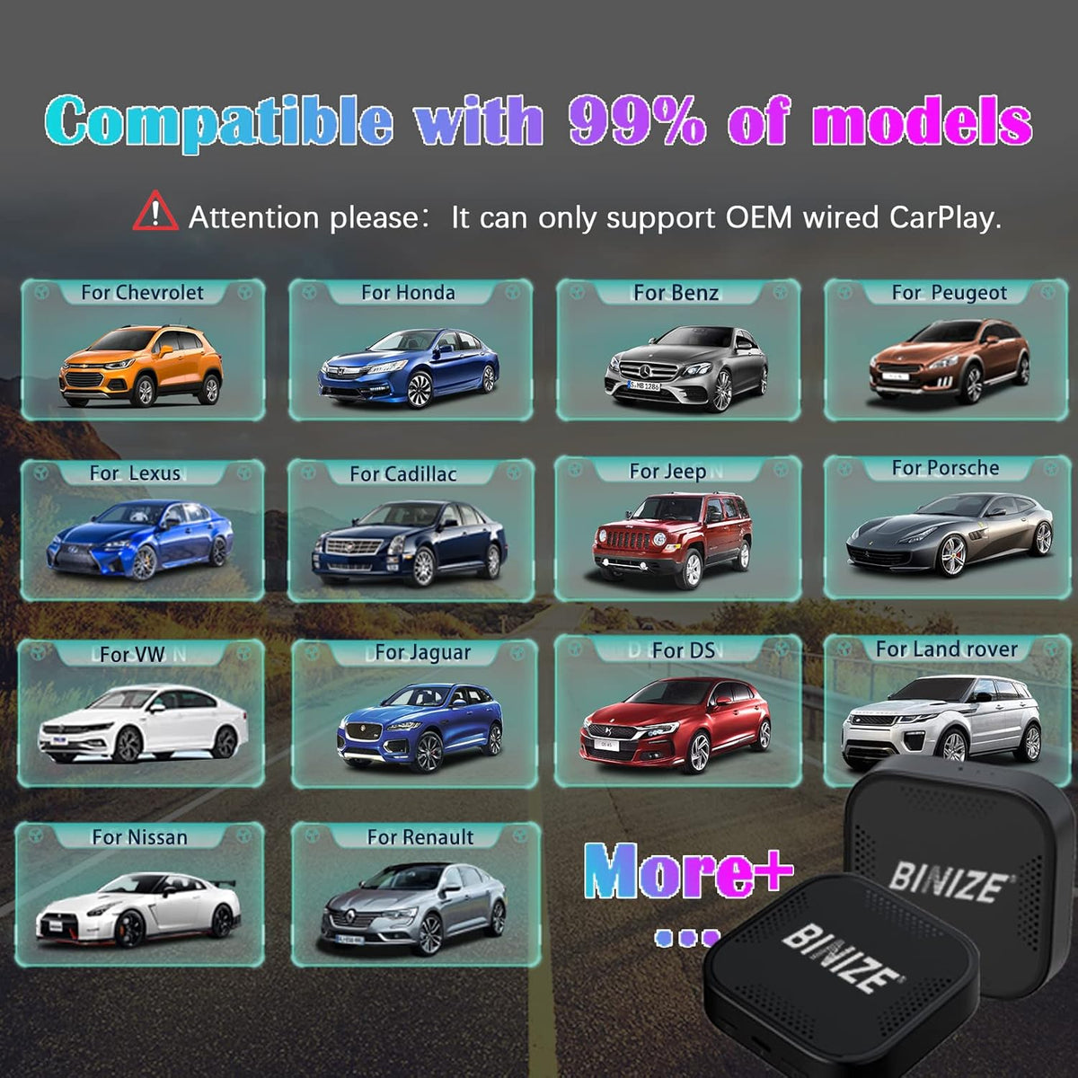 Wireless CarPlay Android AUTO Multimedia Video Box 4G Cellular, 4GB+64GB, 8 Core, Android 9.0 System, Built-in Navigation, Support SIM & TF Card Bluetooth, OEM Wired CarPlay Q397914