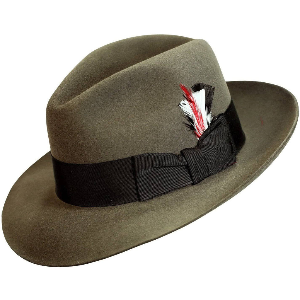 Caribou Fur Felt Fedora Hat I6042