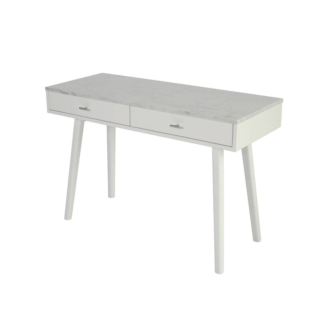Black Marble White Writing Desk V277