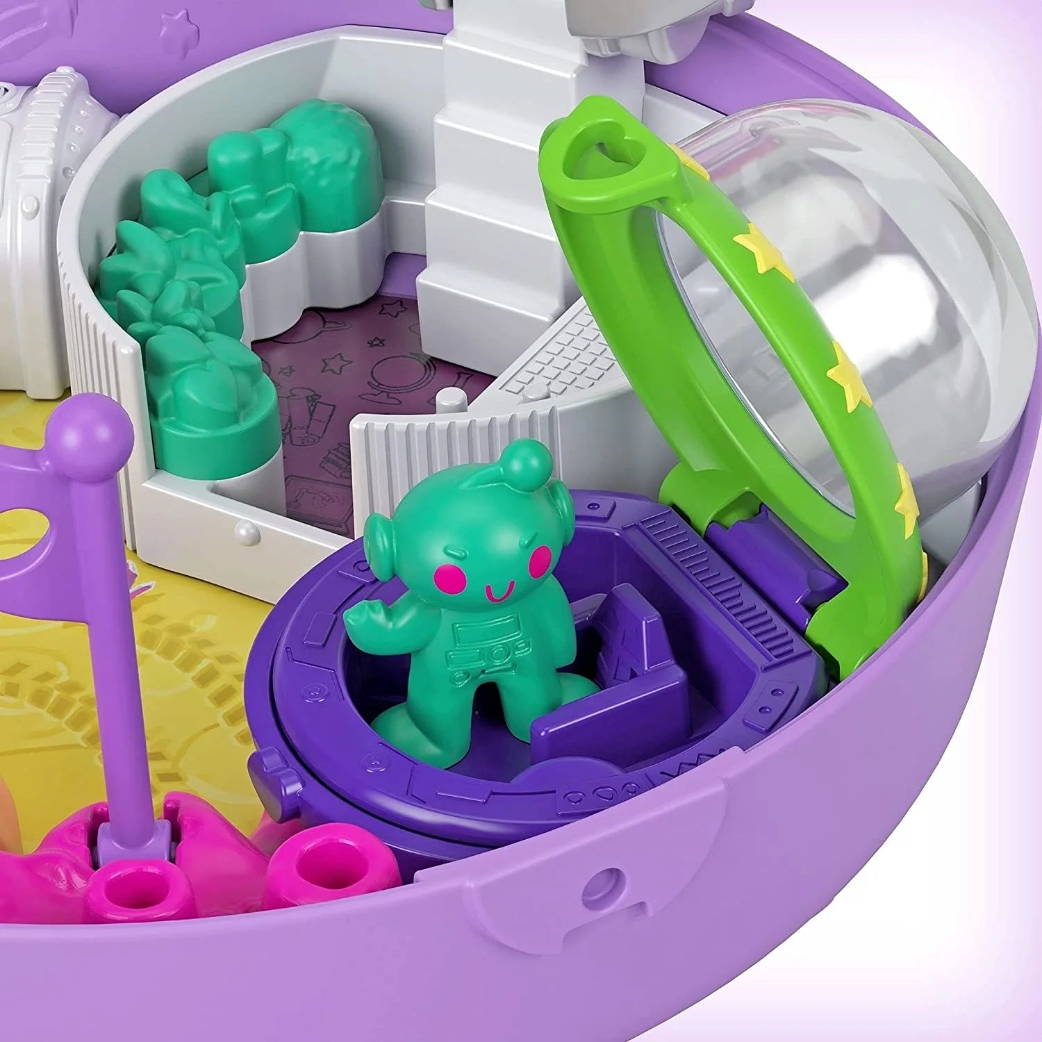 Compact Travel Toy Playset with 2 Micro Dolls and Toy Car K654781
