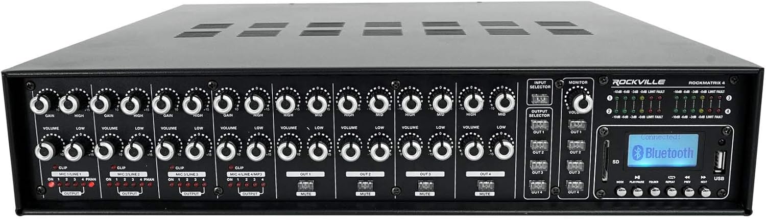 650 Watt 6 Zone 70v Commercial Amplifier W4457