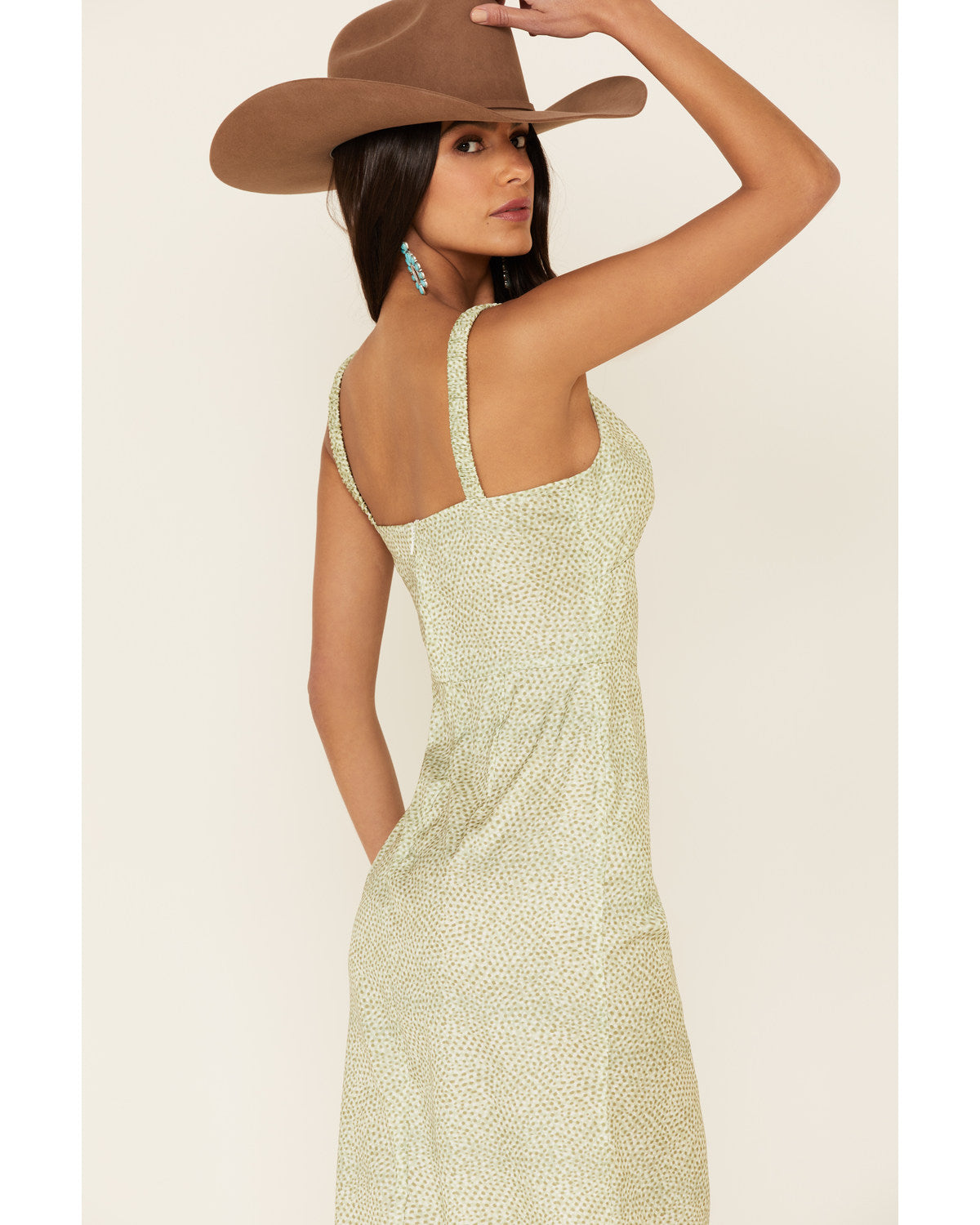 Sage Amy Dot Midi Dress X-Small X6191