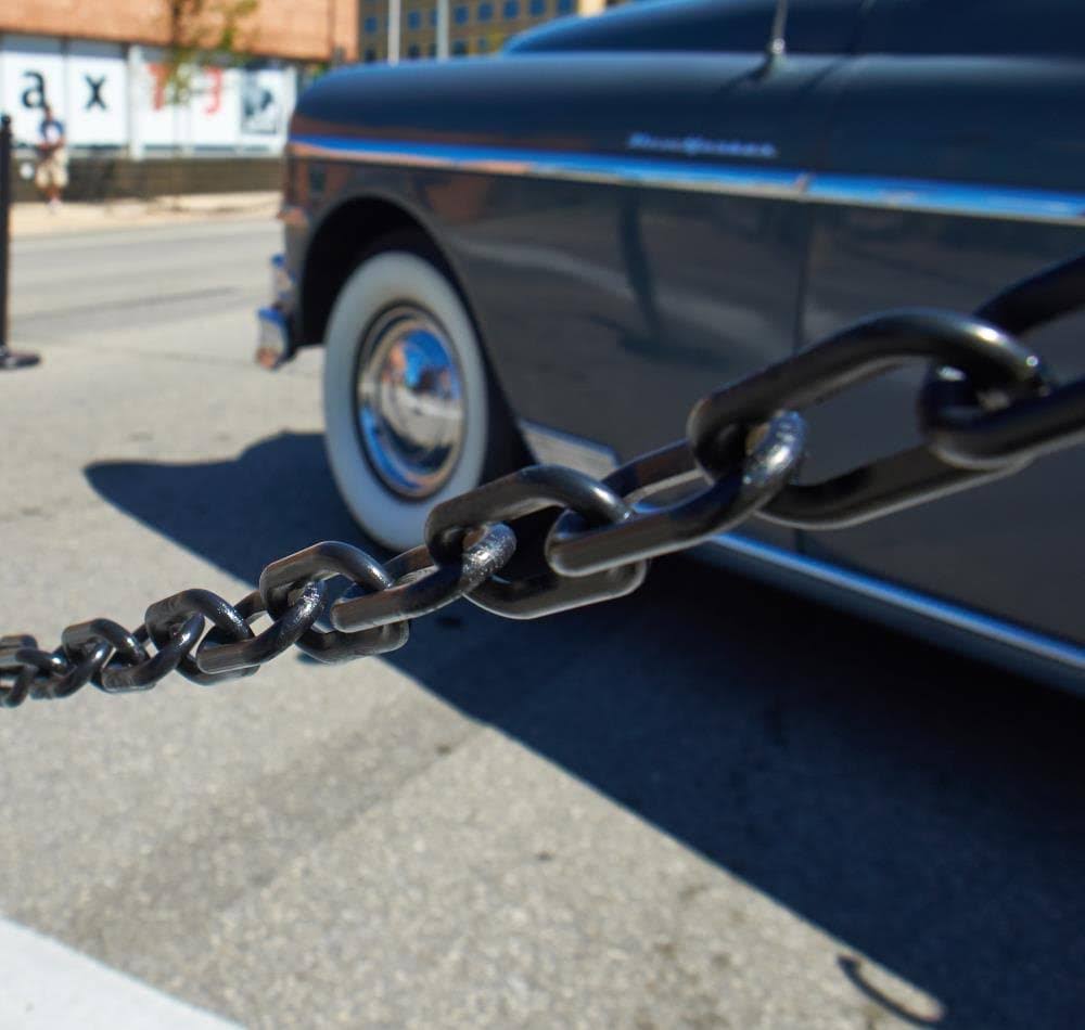 500ft 2in Heavy Duty Black Plastic Chain F1716