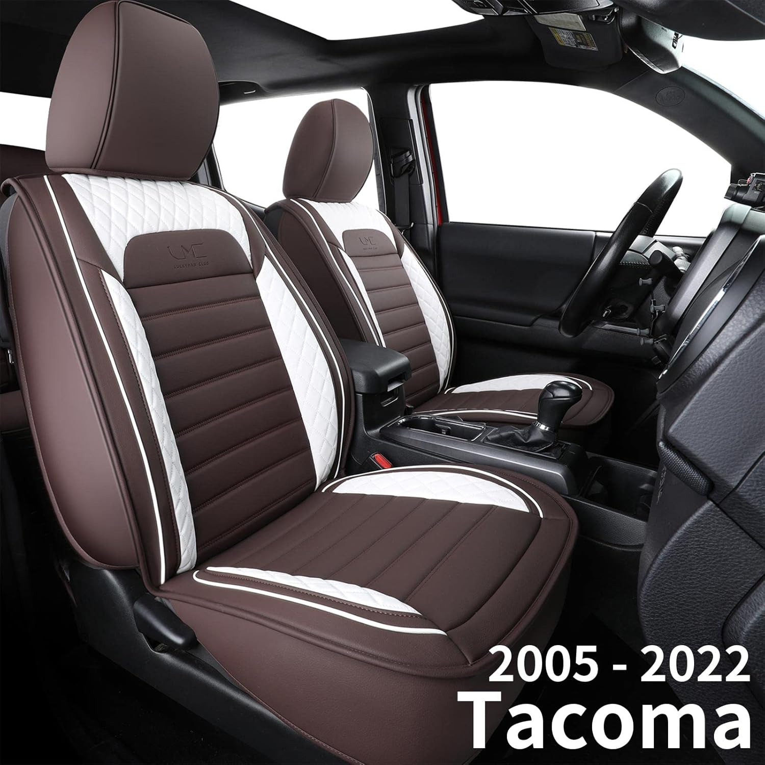 Black & Gray Water Proof Faux Leather Seat Covers H75179