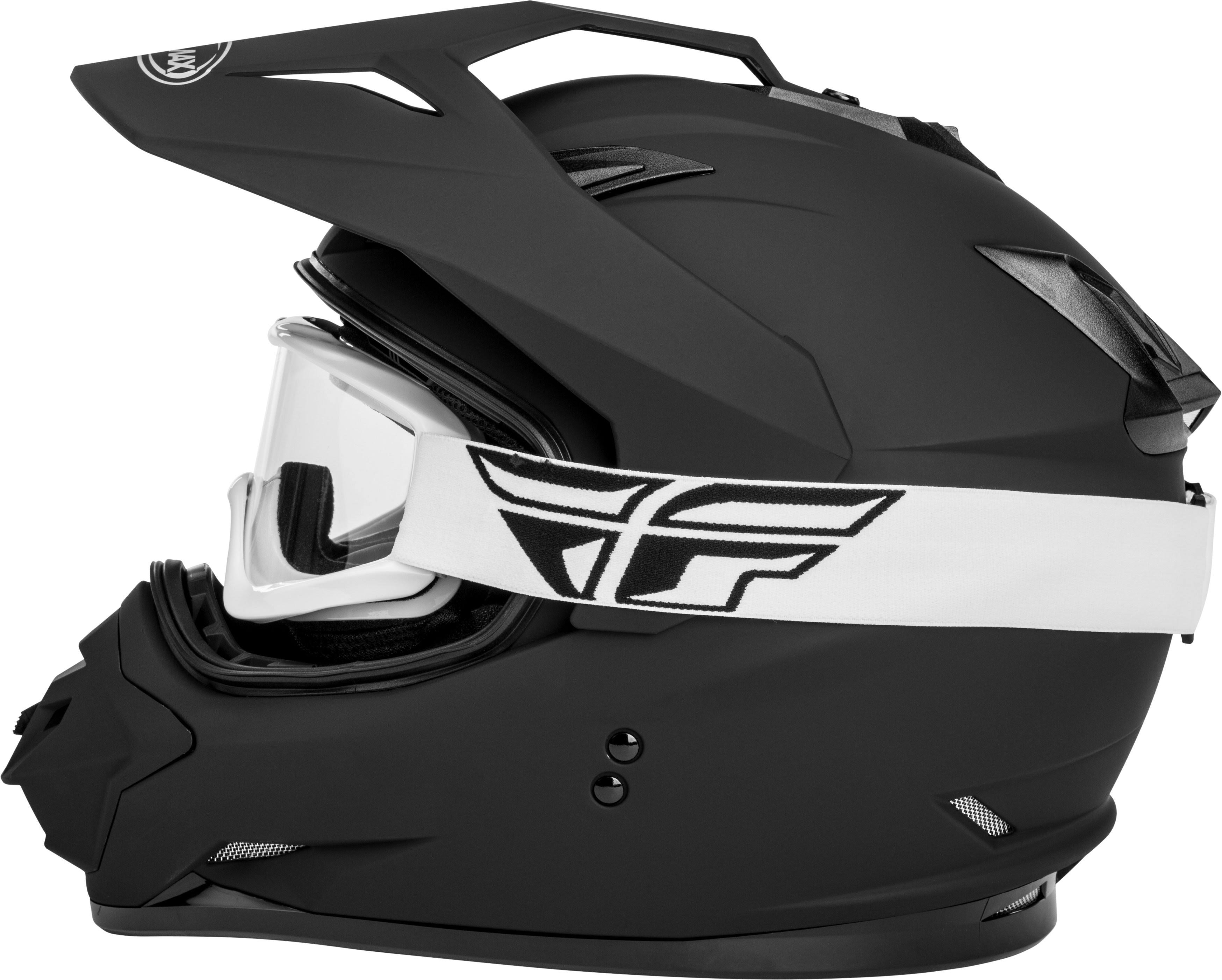 Matte Black Dual-Sport Snow Helmet F923