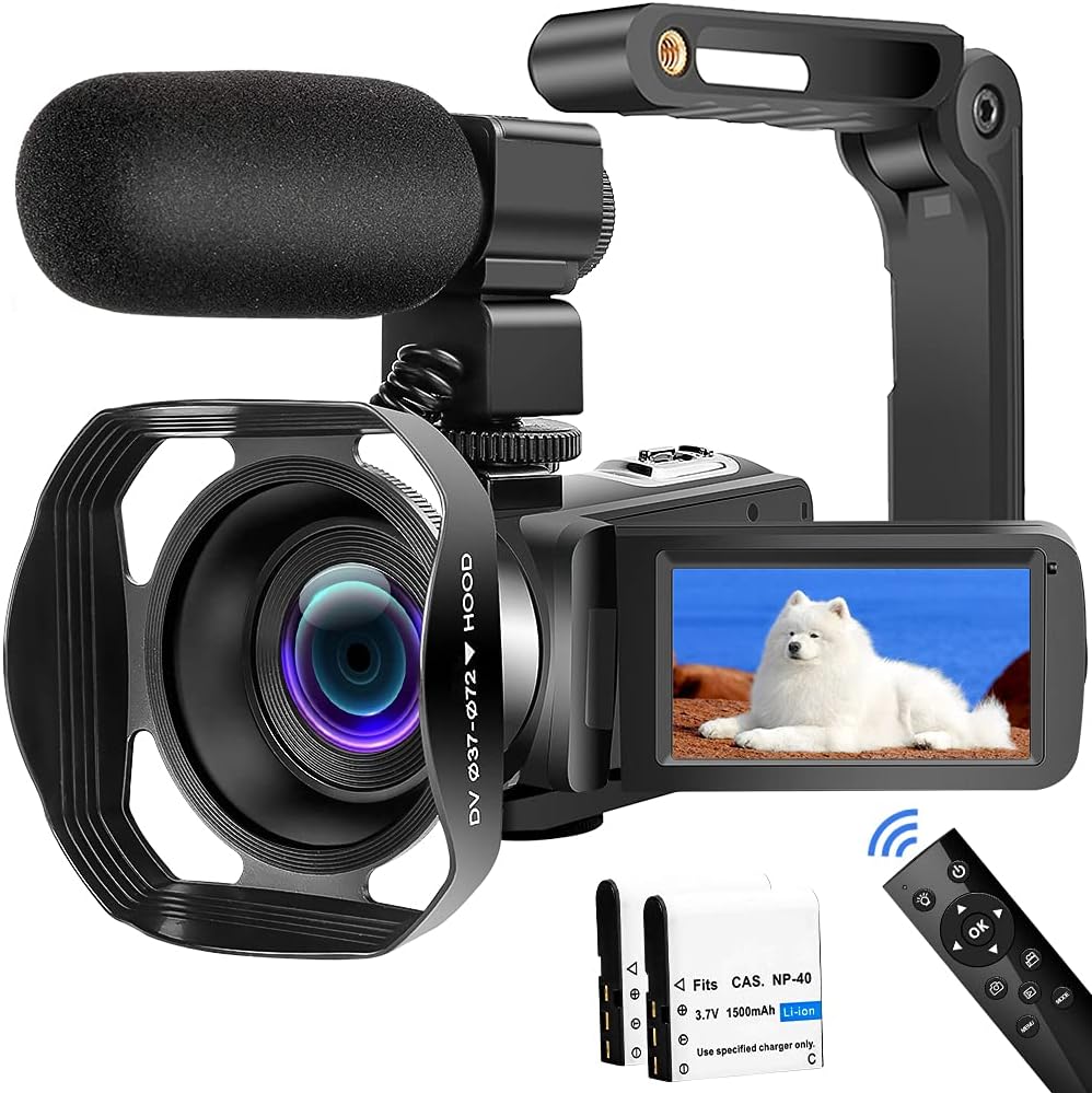 4K 60FPS 48MP 18X Digital Camcorder with Touch Screen and Remote Control S280722