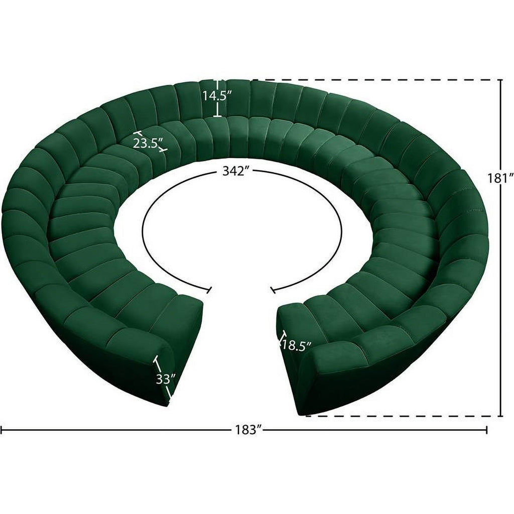 Green Velvet Modular Sectional K802