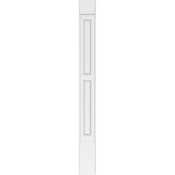 Two Equal Raised Panel PVC Pilaster with Capital and Base (Pair) E816892