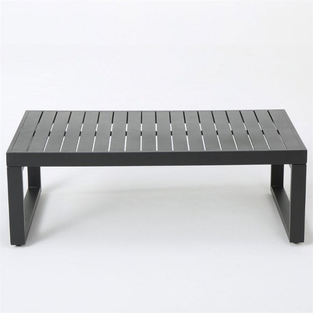 12-Piece Outdoor Aluminum Sectional Sofa Set in Black B56457
