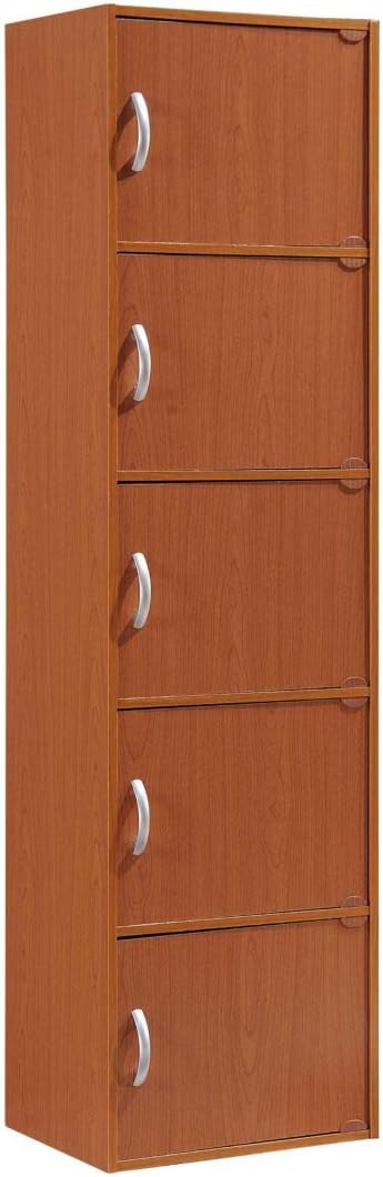 Black 5-Shelf Bookcase Cabinet H11546