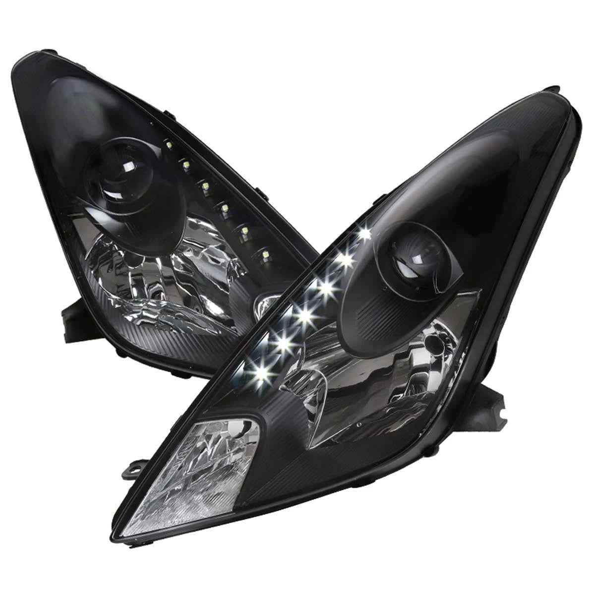 Black Projector Headlight with LED DRL G77651