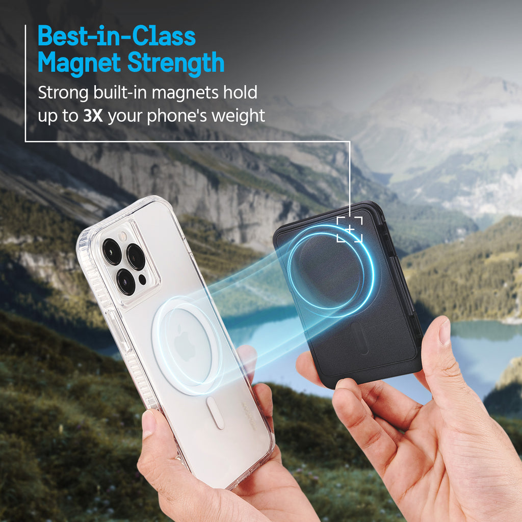 Black Detachable Phone Wallet for iPhone 14 13 12 Pro Max J582576