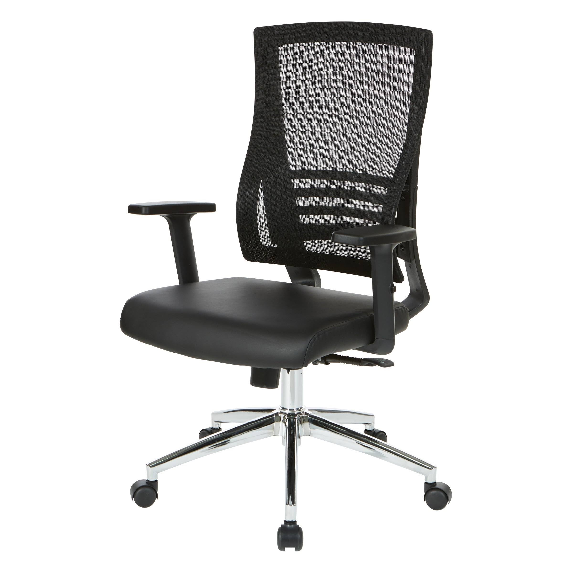 Bonded Leather Seat Office Chair with Black Frame T941991