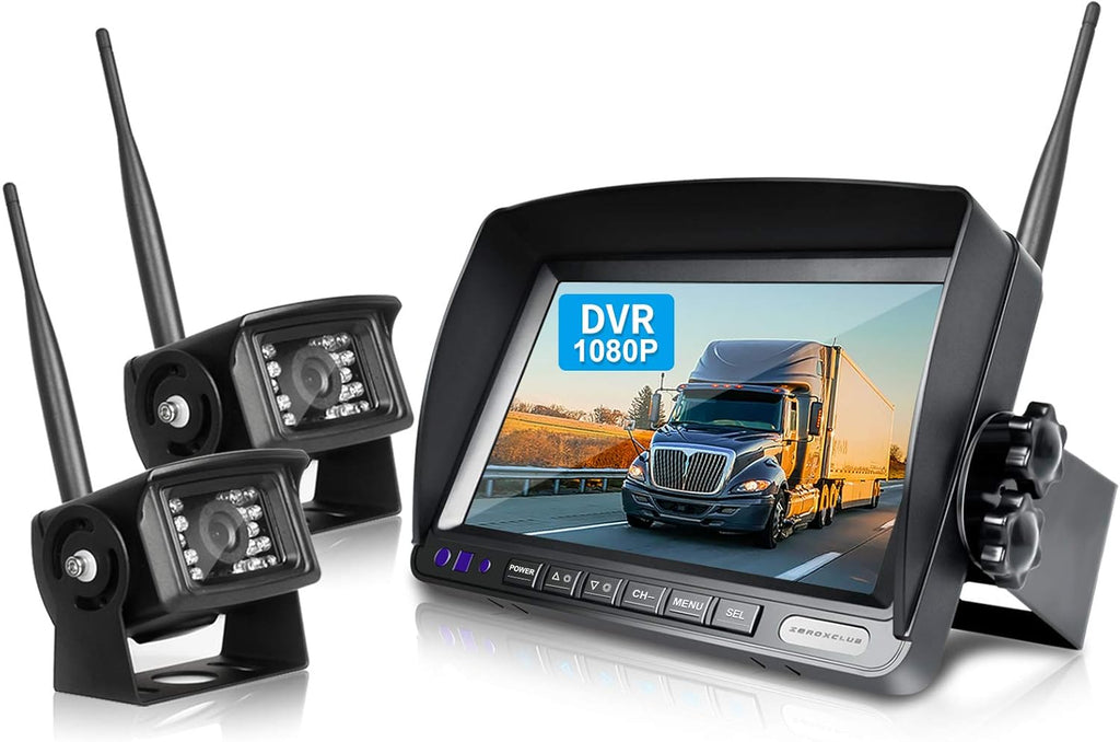 10'' 1080P Wireless Backup Camera System with 2 Rear View Cameras M53596