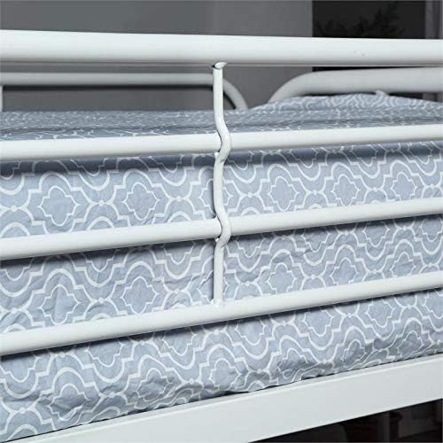 White Metal Twin Over Twin Bunk Bed D708