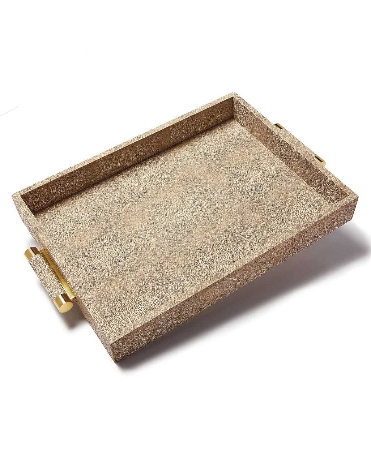 Wheat Shagreen Serving Tray A3839