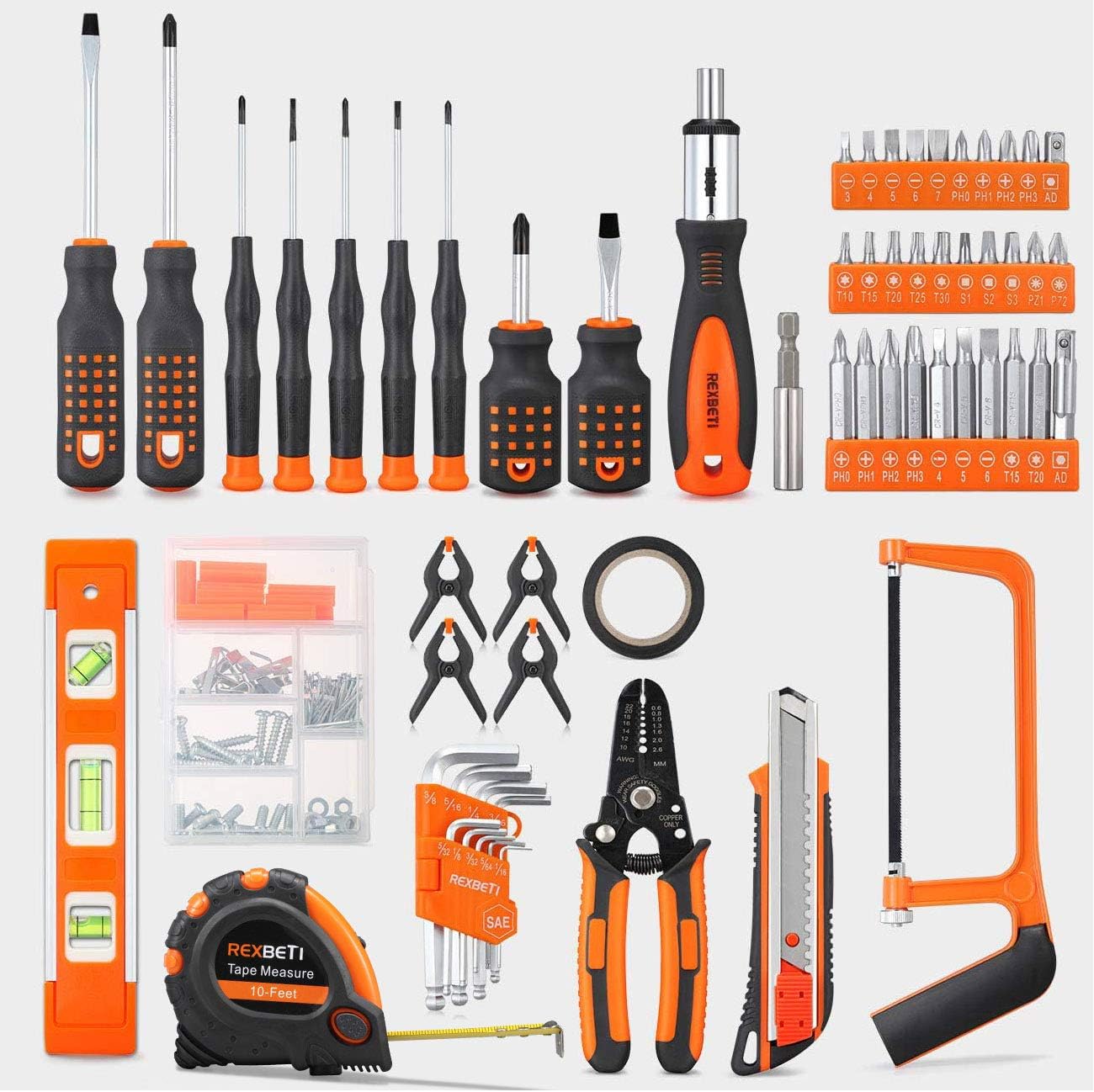 217-Piece Household Tool Kit with Solid Carrying Tool Box B660160