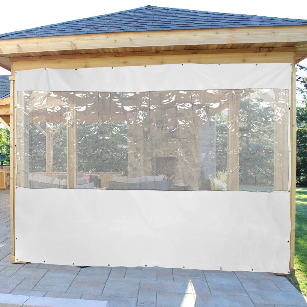Clear PVC Rain Cloth Tarp Tarpaulin Awning Canopy Patio Enclosure Waterproof Curtain S752867