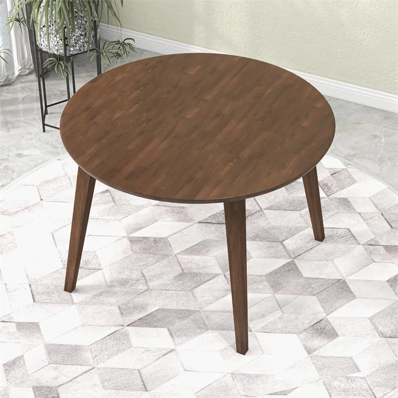 Brown Round Solid Wood Dining Table V38335