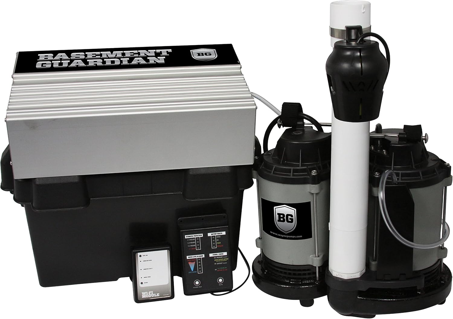 1/2 HP Sump Pump with Vertical Float Switch and 12 Volt Battery Back Up E61631