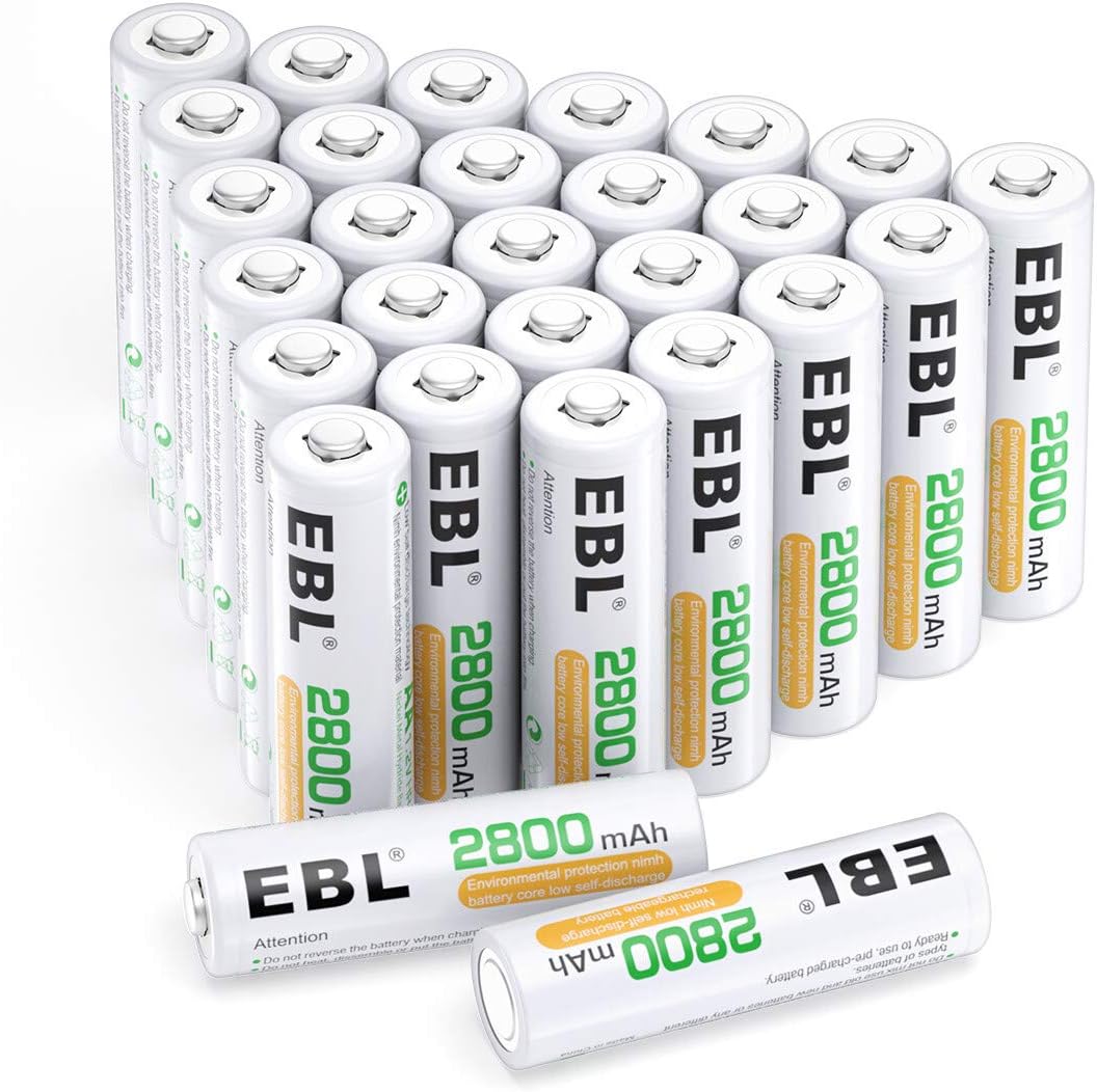 AA Rechargeable Batteries 2800mAh Ni-MH Pack of 28 N6157