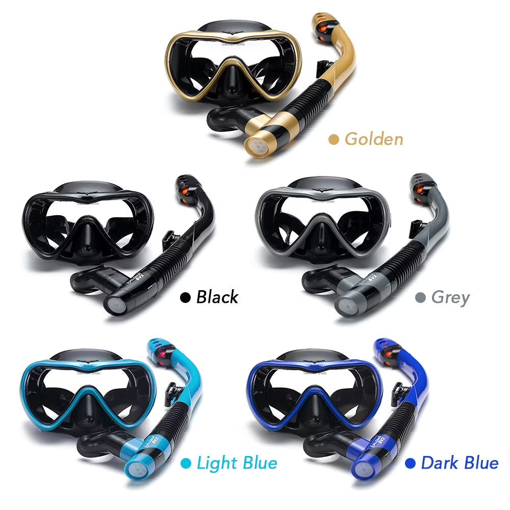 Snorkel Set with Swimming Goggles and Dry Snorkel Tube H2459
