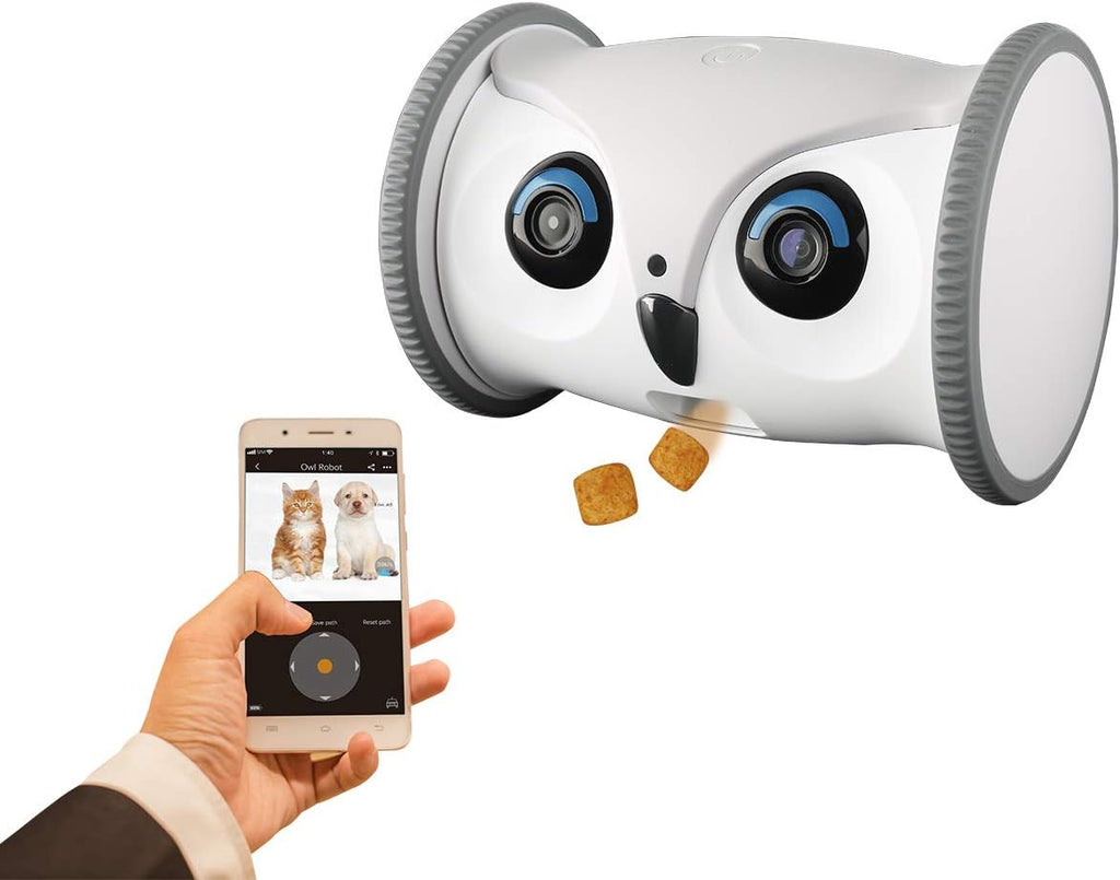 Owl Robot Pet Camera with Treat Dispenser C381814