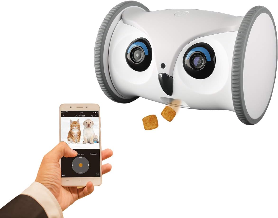 Owl Robot Pet Camera with Treat Dispenser C381814