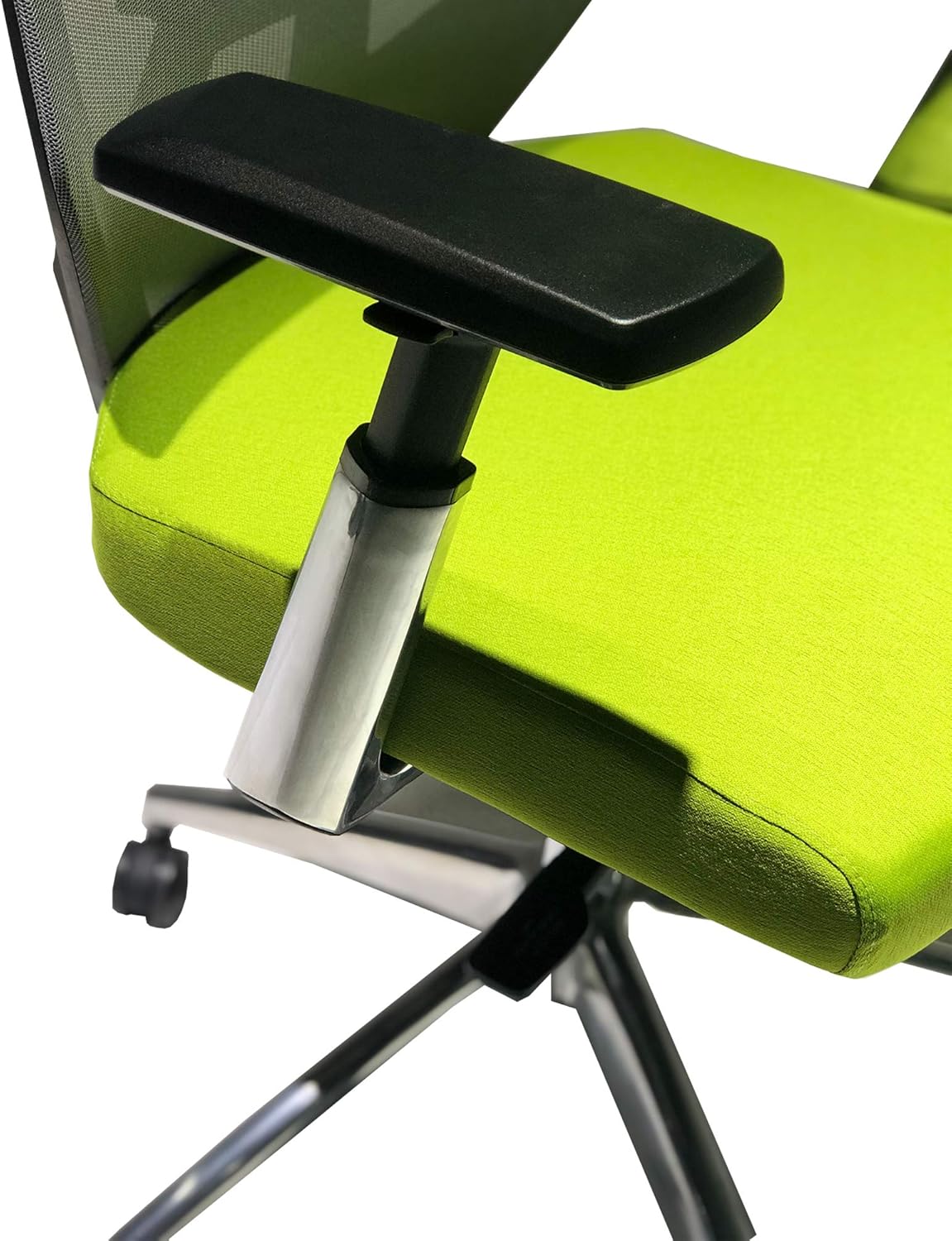 Green and Gray Ergonomic Office Swivel Chair with Padded Seat and Casters E708