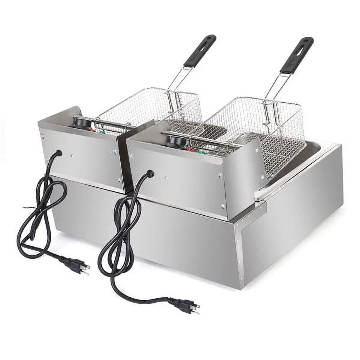 12L Dual Tanks Electric Deep Fryer With 2 Basket W10710