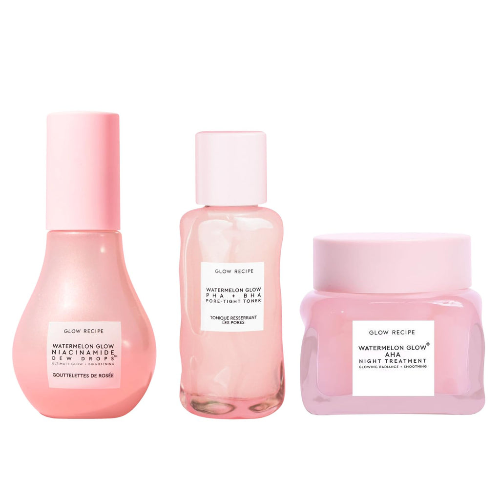 Watermelon PHA + BHA Facial Pore Toner (40 ml) + Niacinamide Dew Drops Brightening Serum (40 ml) + AHA Anti Aging Sleeping Mask (60 ml) V66913